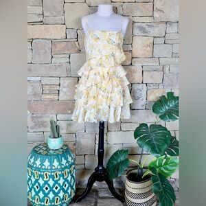 Love Shack Fancy Imata Silk Dress Yellow